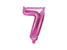 Folienballon Zahl "7" pink