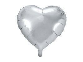 Folienballon Herz Silber