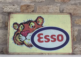 Plaque métal repro tôle vintage Esso