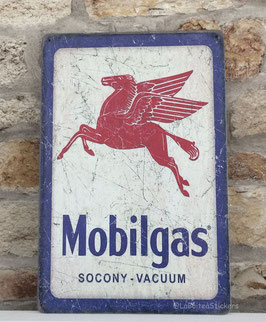 Plaque métal repro tôle vintage Mobilgas
