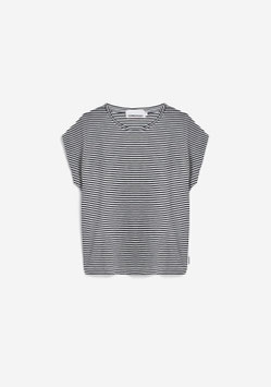 Armed Angels Slub Jersey Stripe T-Shirt black-oatmilk