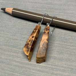 boucles d'oreilles "brutes de bois"