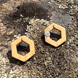 boucles d'oreilles "alvéoles"