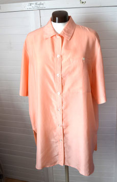 Bluse Kurzarm aus Seide in lachsfarben
