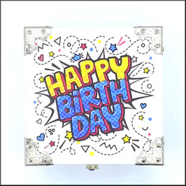 Happy Birthday klein 12 x 12 cm