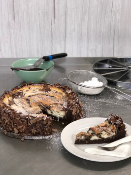 Browniekuchen mit Frischkäse