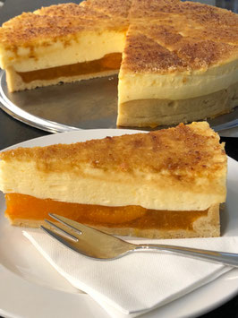 Creme Brülee Kuchen mit Rhabarber