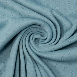 Knitted cotton jersey denim blue