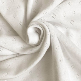 Knitted cotton jersey warm white