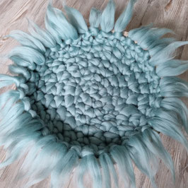 Hand-knitted thin shaggy blanket round shaggy blanket for newborns / baby photography