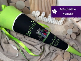 Schultüte Fendt lime schwarz