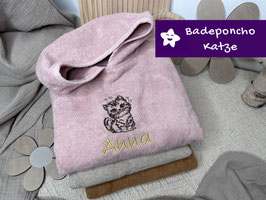 Badeponcho Katze mit Ohren