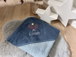 Kapuzen-Badetuch Badetuch mit Kapuze Tennis