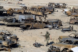 FCI 32 - Gulf War, Vehicles destroyed Highway - Kuwait 1991