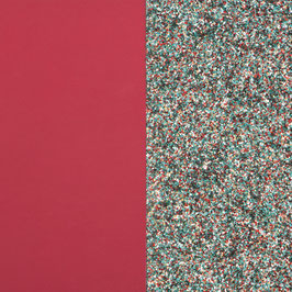 Les Georgettes | Ledereinsatz | Himbeerrot Soft/ Glitzer Bunt | XXXXXXX99DH000