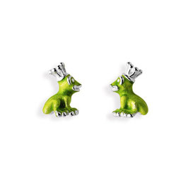 Heartbreaker | Green Froggy | Ohrstecker | silber | LDFG24GR