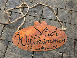 Herzlich Willkommen Schild