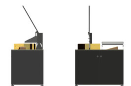 Käseschneidetheke MDF-Front