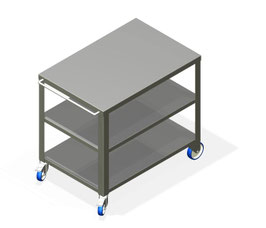 Transportwagen 1200x600 mit 3 Etagen