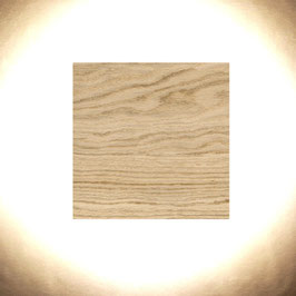 EICHE NATUR Wandleuchte quadratisch Massivholzplatte / Square wall lamp oak wood panel