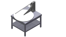 Käseschneidemaschine Ø700mm mit Untergestell