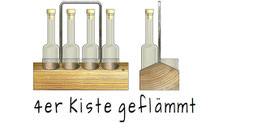 Schnapsservice Fichte Geflämmt / Brandy service flamed spruce