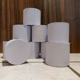 kleine Blechdosen weiss