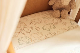Jollein Hoeslaken - Jersey 60x120cm - Elephant Tales