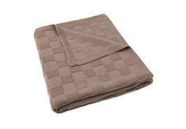 Deken Ledikant 100x150cm Box Knit - Milky Coffee - GOTS