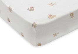 Jollein Hoeslaken - Jersey 60x120cm - Animal Friends