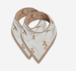 Jollein Slab Bandana - Teddy Bear - GOTS - 2 Stuks