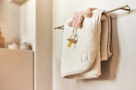 Jollein Deken Wieg 75x100cm - Basic Jersey - Sherpa - Oatmeal