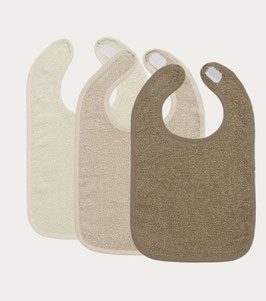 Meyco Slab klittenband badstof - Natural/Soft Sand/Taupe