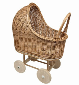 Rieten Poppenwagen zonder bekleding