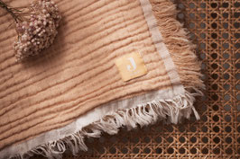 Jollein Deken Wieg 75x100cm Fringe Moonstone/Ivory - GOTS