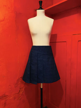 Jupe plissée bleu