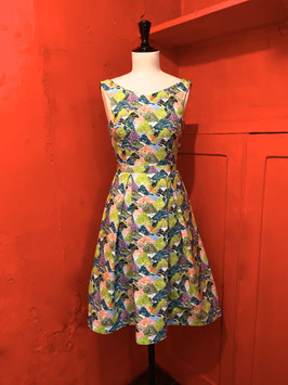 Robe Tutu verte motif montagne