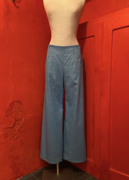 Pantalon large bleu clair