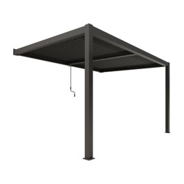 Gr. 2 Wand-Modell - SHADE Alu Freisitz mit Lamellen-Dach SHW300.400 mit eins. Wandanschluß