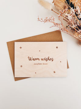 Kerstkaart Warm wishes (incl. enveloppe)