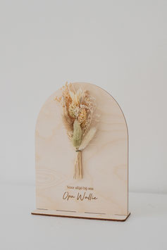 Herinneringsboog met droogbloemen