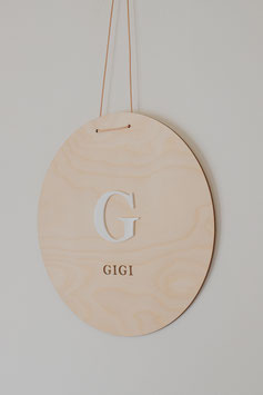 Houten naambord met 3D letter "GEORGES"