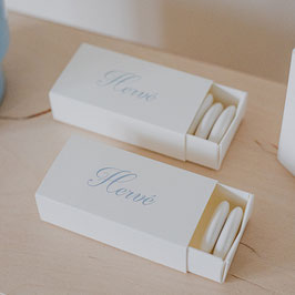 Doopsuikerdoosje rechthoek met letterpress