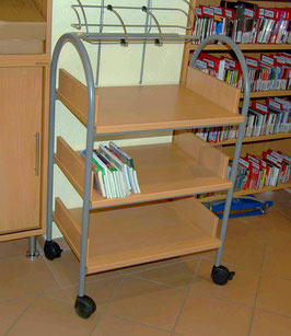 Buchwagen - Metall / Holz