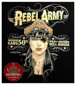 Damen Long Sleeve Rundhals "Rebel Army"