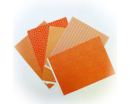 Set Japans papier - klein motief - rood 2