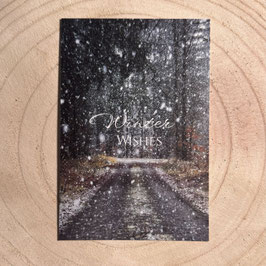 Grußkarte - "Winter Wishes - Snow"