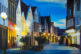 Verden bei Nacht - Leinwanddruck 150 cm x 100 cm, ungerahmt