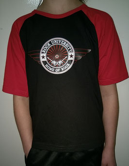 Rock University Kids Baseball T-Shirt black/red