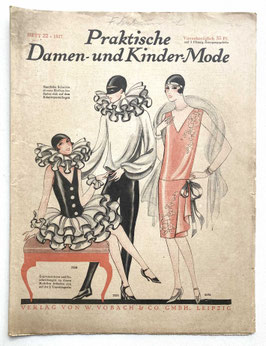 PRAKTISCHE DAMEN- und KINDERMODE vintage Modezeitschrift Modemagazin - Heft 22 von 1927